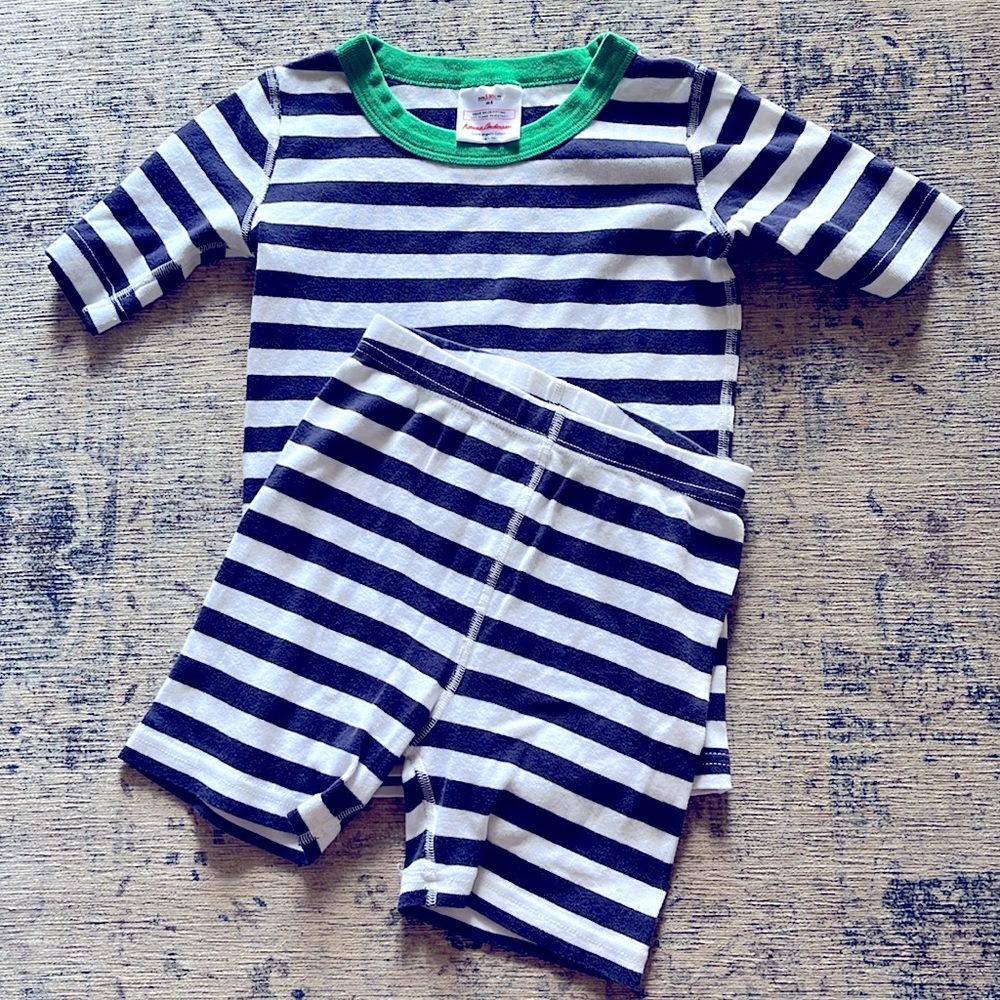 Hanna Andersson Boys Striped Pajamas PJs Size 8 130cm